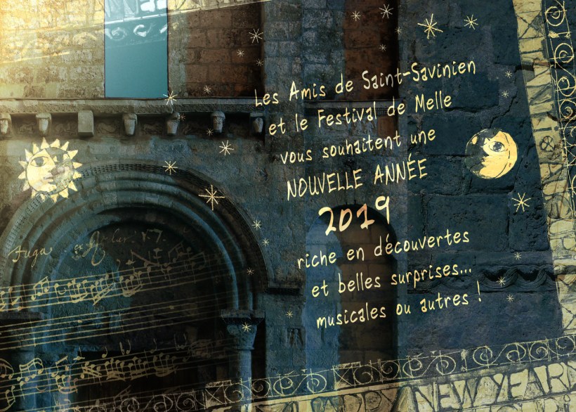 carte voeux 2019 © Les Amis de Saint-Savinien / Festival de Melle