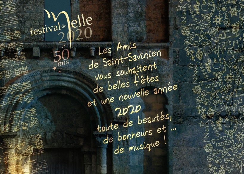 Carte de vœux Amis de St-Savinien 2020 © Festival de Melle