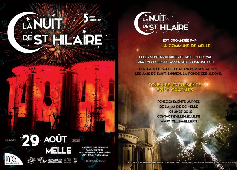 Nuits de Saint-Hilaire 2020 programme recto © Ville de Melle